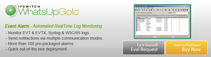 WhatsUp Gold Event Alarm Log Management